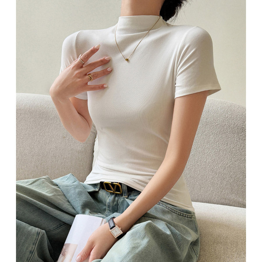 カルペディエム Carpe diem ゆるトップス ニット レディース プルオーバー 半袖 tシャツ 夏t Uネック フレンチスリーブ きれいめ サマーニット 接触冷感 トップス オフィス （ダークグレー） ダークグレー