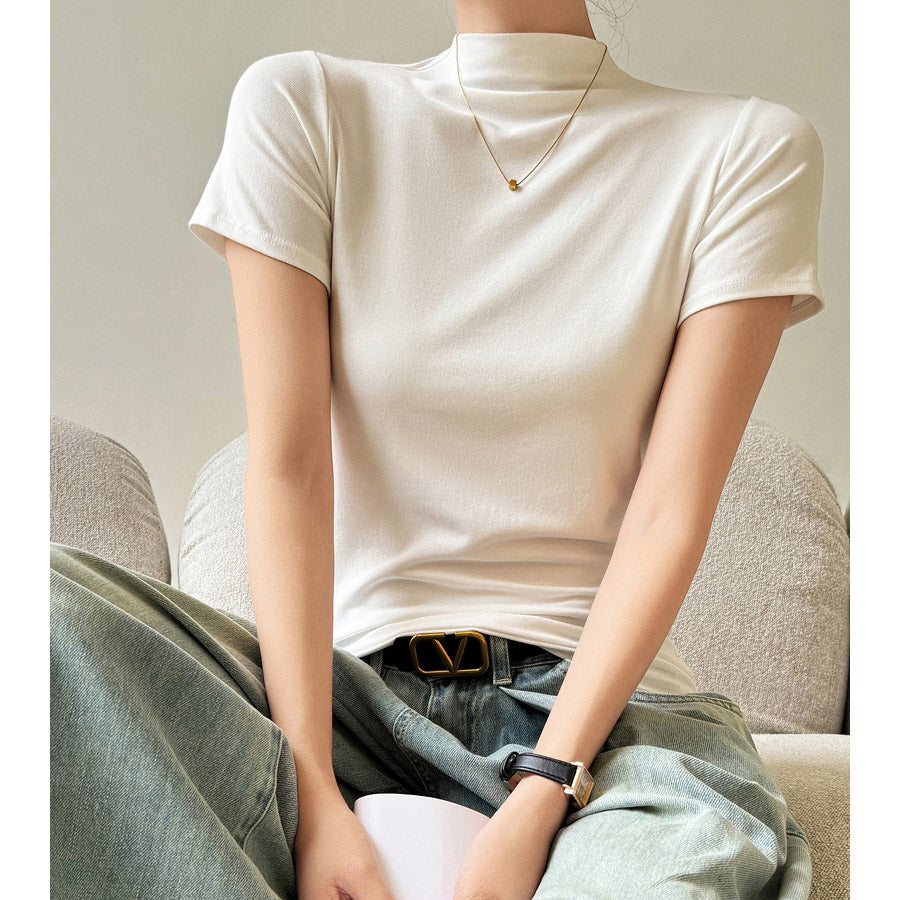 カルペディエム Carpe diem ゆるトップス ニット レディース プルオーバー 半袖 tシャツ 夏t Uネック フレンチスリーブ きれいめ サマーニット 接触冷感 トップス オフィス （ダークグレー） ダークグレー