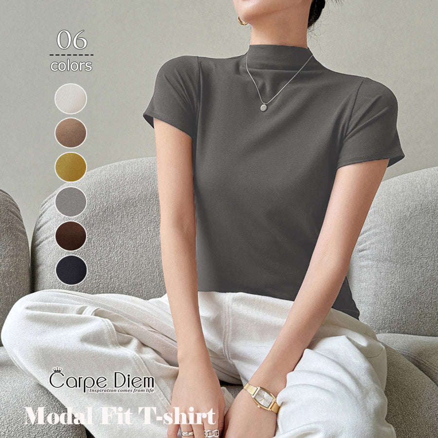 カルペディエム Carpe diem ゆるトップス ニット レディース プルオーバー 半袖 tシャツ 夏t Uネック フレンチスリーブ きれいめ サマーニット 接触冷感 トップス オフィス （ダークグレー） ダークグレー