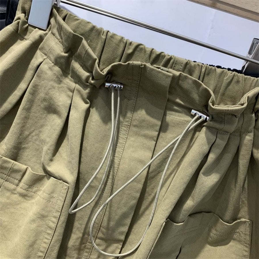 カルペディエム Carpe diem レディース ショートパンツ 韓国 ハーフパンツ キュロットパンツ カーゴパンツ 紐パンツ カジュアル ハイウエストデニム ボトムス スカート （アイボリー） アイボリー