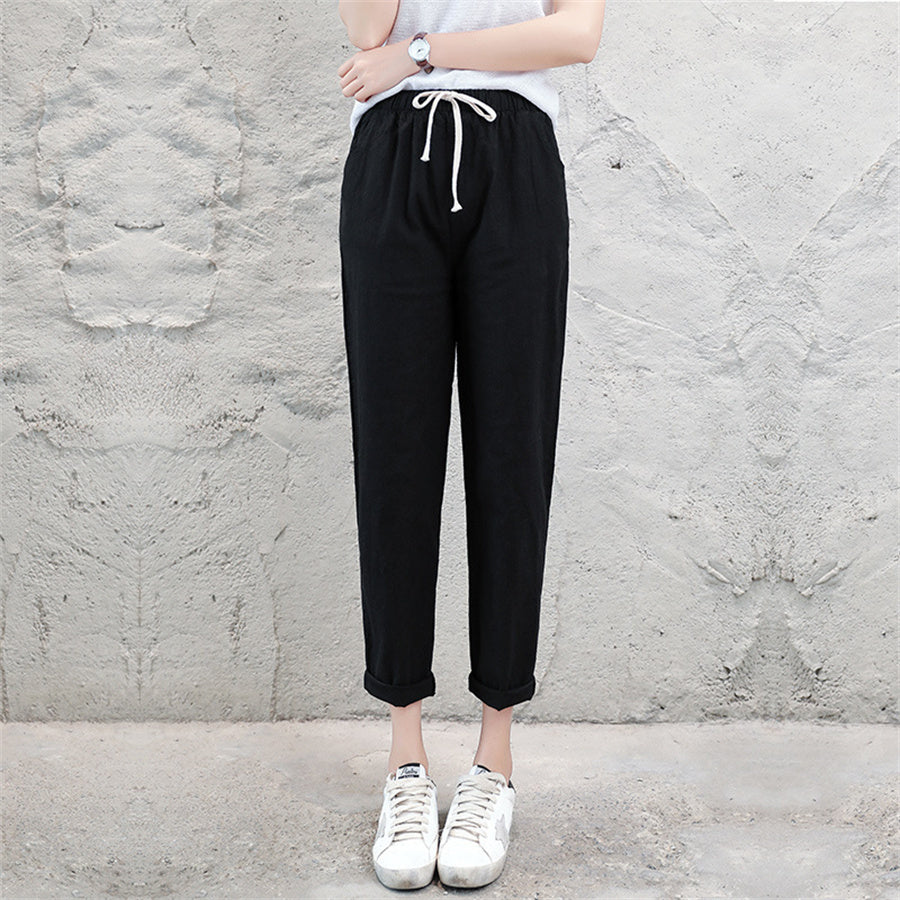 カルペディエム Carpe diem 綿麻パンツ ロングパンツ ストレートパンツ ロールアップ ボトムス 春 リネン素材 リネンパンツ 夏パンツ イージーパンツ ロールアップ カラーパンツ （コバルトグリーン） コバルトグリーン