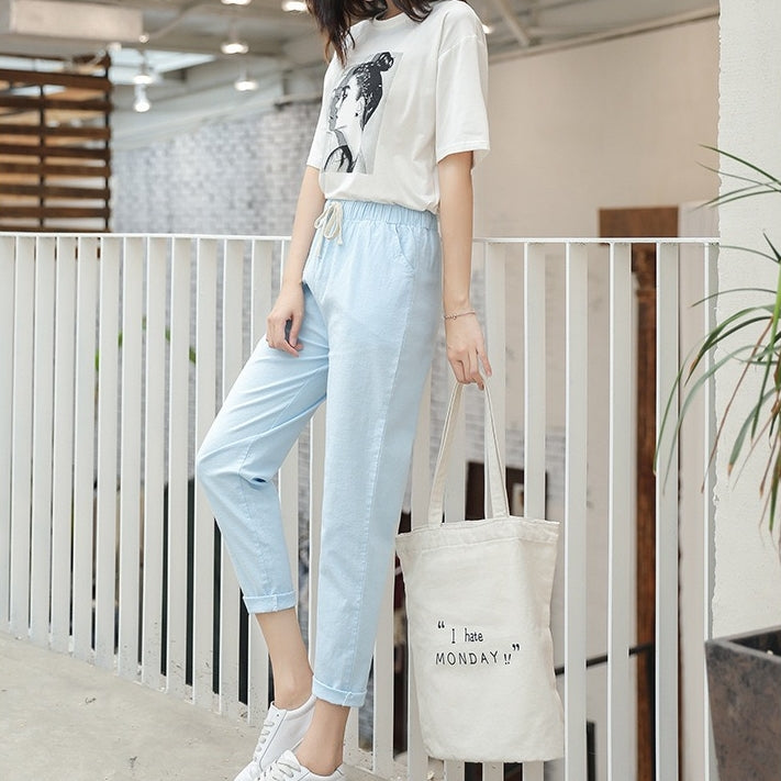 カルペディエム Carpe diem 綿麻パンツ ロングパンツ ストレートパンツ ロールアップ ボトムス 春 リネン素材 リネンパンツ 夏パンツ イージーパンツ ロールアップ カラーパンツ （コバルトグリーン） コバルトグリーン