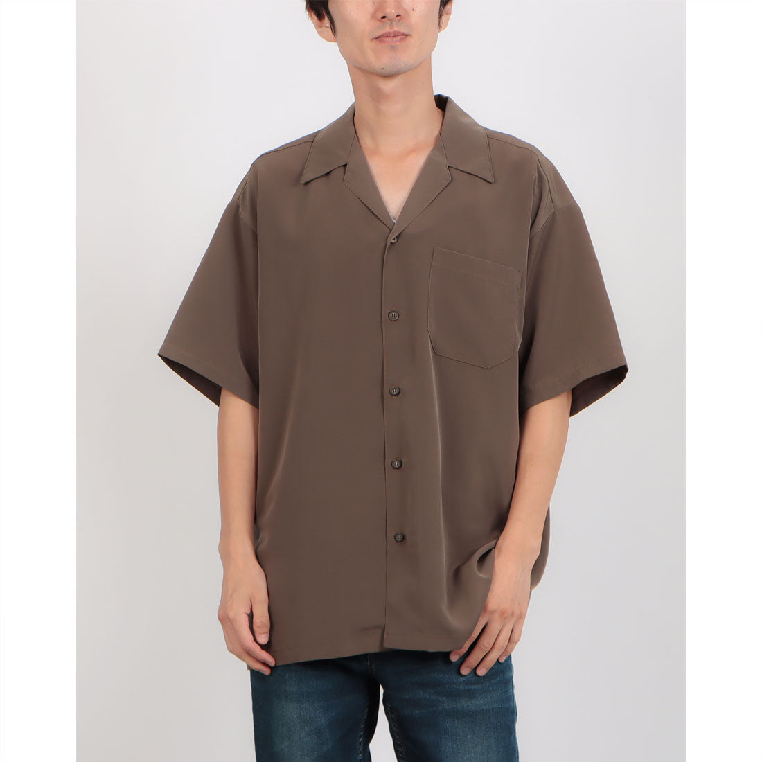 キャルトップ Cal Top CalTop OPEN COLOR S/S SHIRTS キャルトップ オープンカラーシャツ ポケット付き （ベージュ） ベージュ