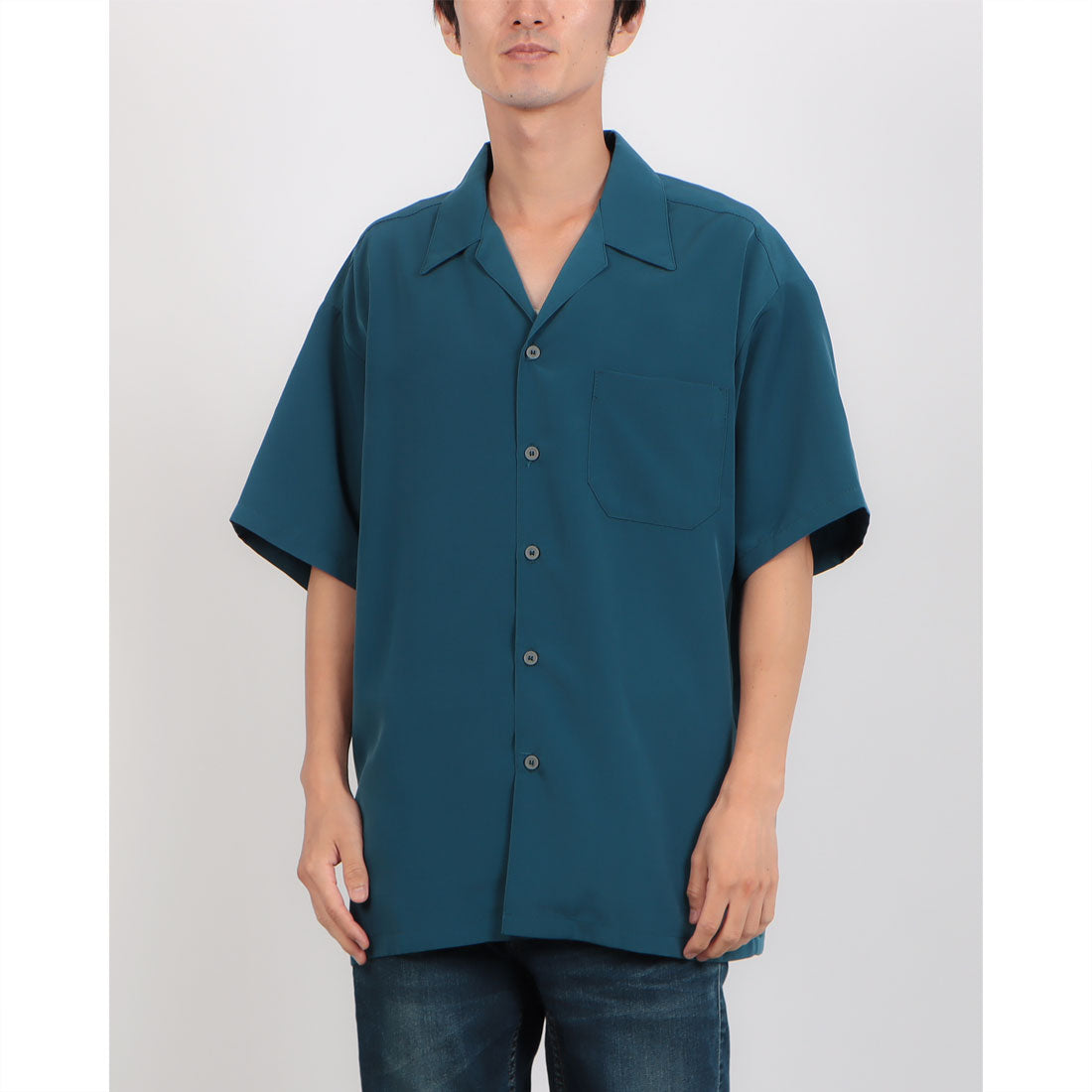 キャルトップ Cal Top CalTop OPEN COLOR S/S SHIRTS キャルトップ オープンカラーシャツ ポケット付き （セージブルー） セージブルー