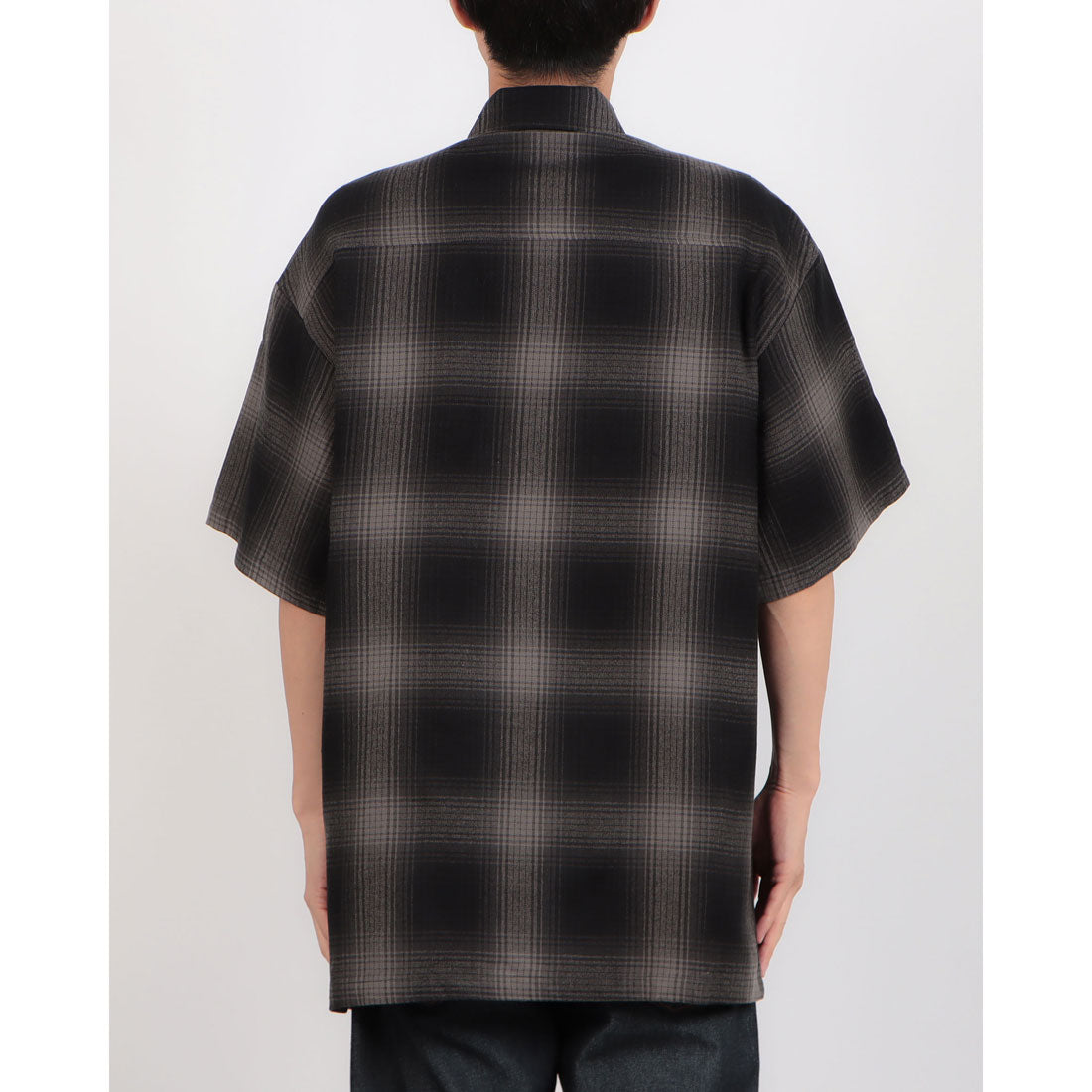 キャルトップ Cal Top CalTop OMBRE CHECK S/S SHIRTS キャルトップ オンブレ チェックシャツ ポケット付き （グレー×ホワイト） グレー×ホワイト
