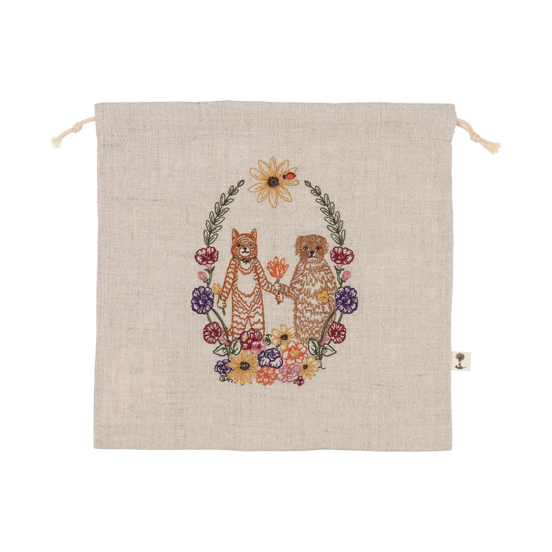 コーラルアンドタスク Coral&Tusk 【正規取扱店】Drawstring Bag Cat and Dog Friends Garland （FREE） FREE