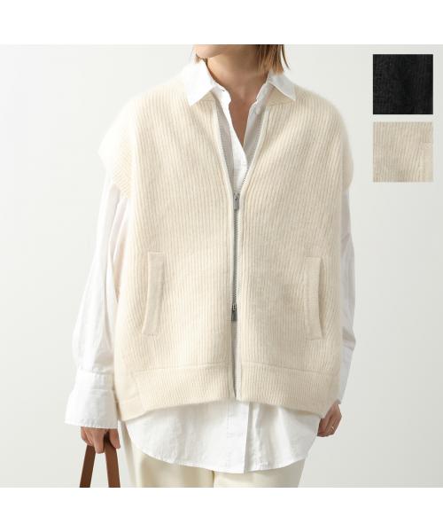 C.T. Plage C.T.plage Knit Vest CT24105 wool Zip Up