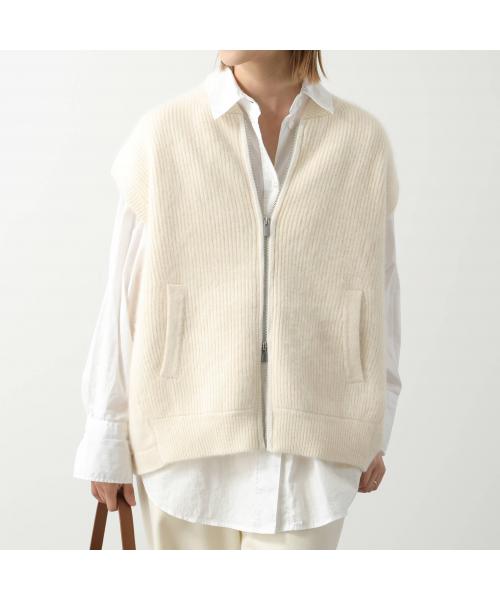 C.T. Plage C.T.plage Knit Vest CT24105 wool Zip Up