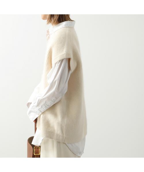 C.T. Plage C.T.plage Knit Vest CT24105 wool Zip Up