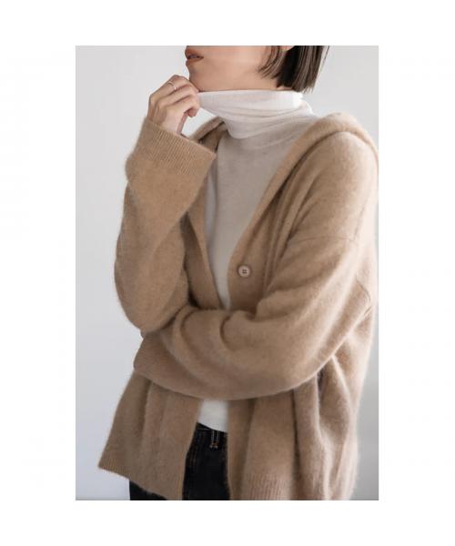 C.T. Plage C.T. Plage C.T. Plage Sweater Original light wool rib turtle 5540H-1