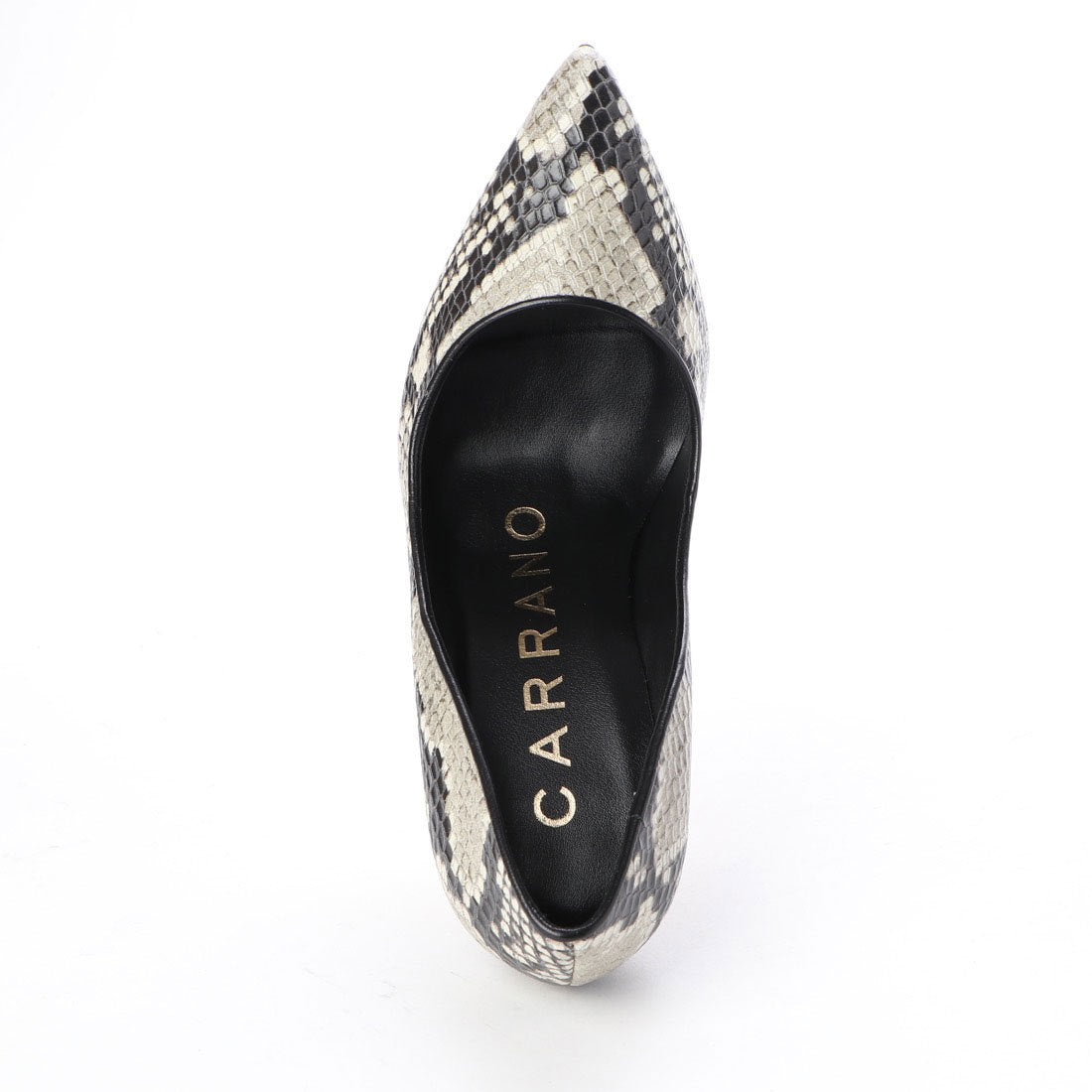 カラーノ CARRANO パイソン柄レザーピンヒールパンプス