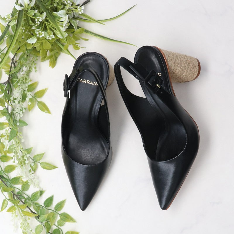 CARRANO pointed toe slingback pumps