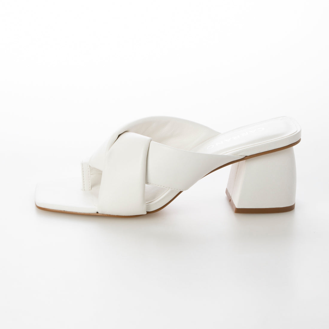 CARRANO chunky heel thong mule sandals