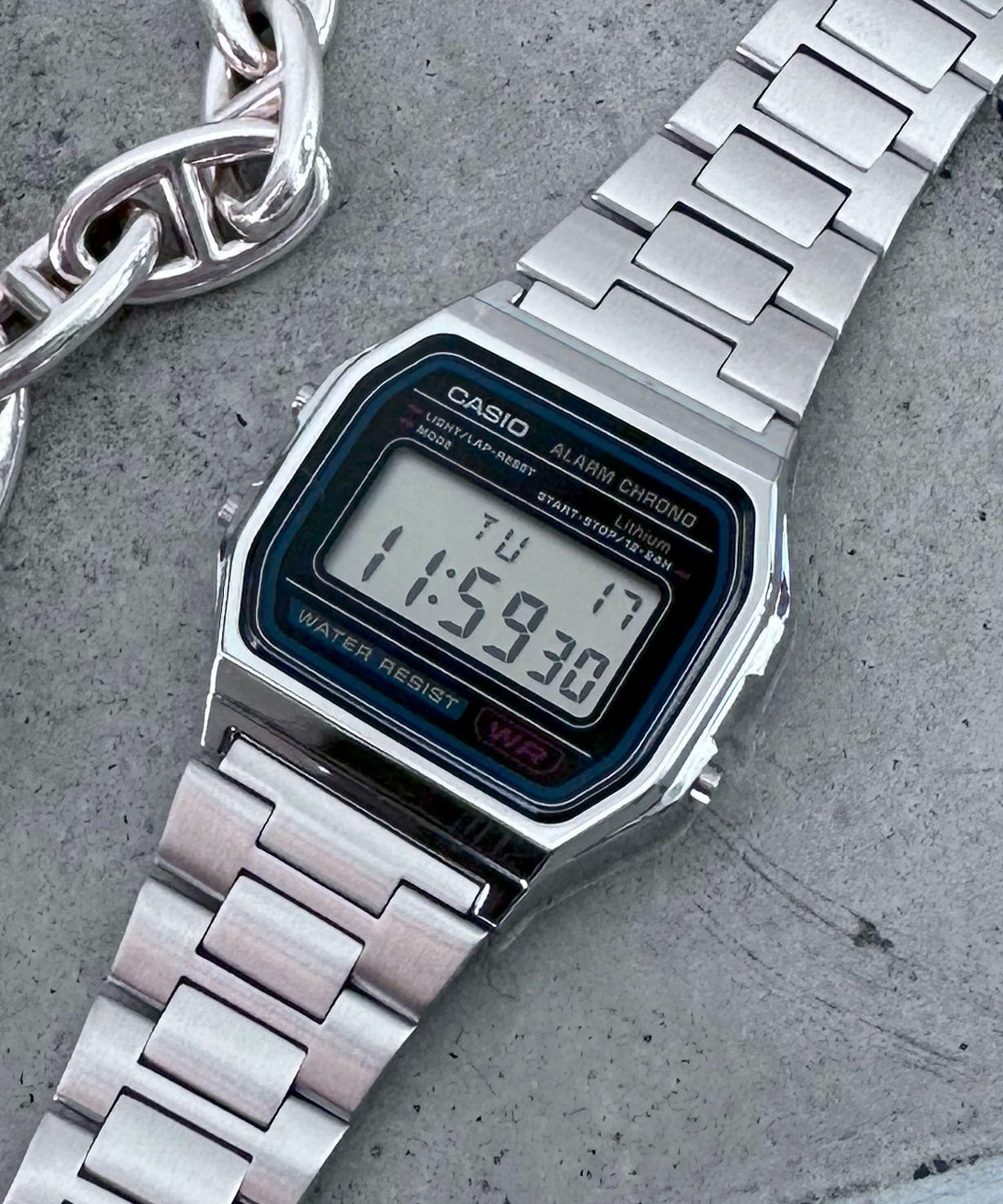 卡西歐 CASIO 日常生活用防水 手錶 卡西歐收藏 標準 數位手錶 銀色 便宜卡西歐 A158WA-1JH
