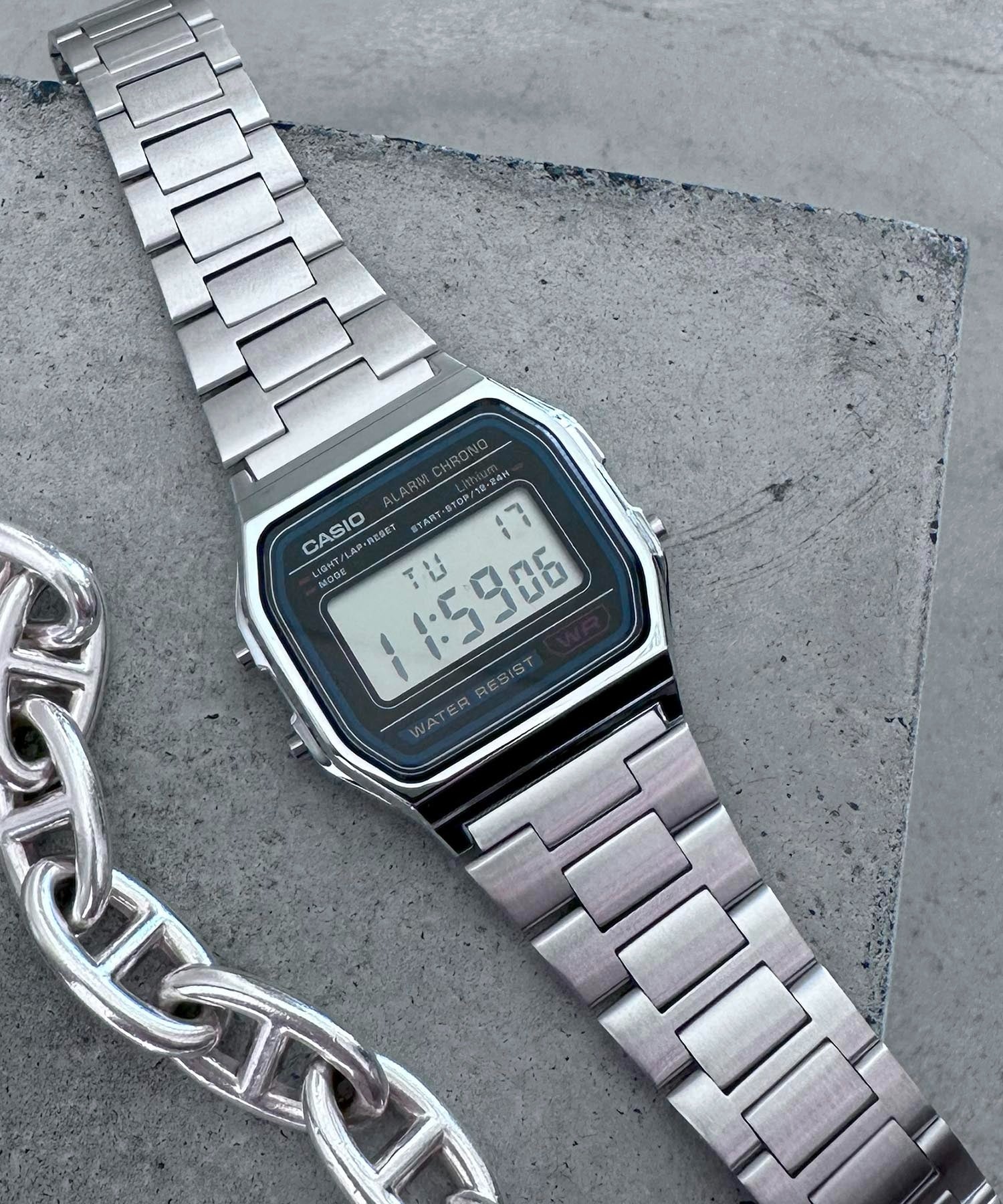 卡西歐 CASIO 日常生活用防水 手錶 卡西歐收藏 標準 數位手錶 銀色 便宜卡西歐 A158WA-1JH