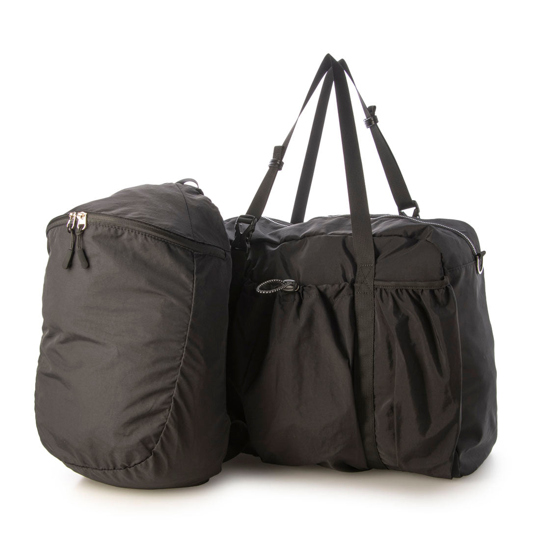 カシュカシュ cache cache ナイロンリュックセットトラベルボストンバッグ （BK） BK