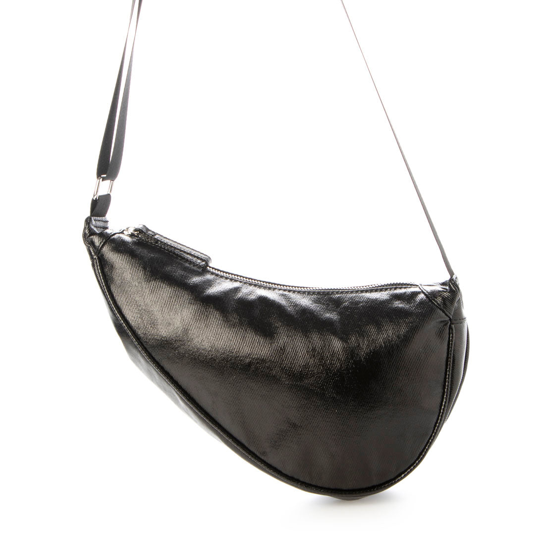カシュカシュ cache cache アシンメトリーメタリックショルダーバッグ