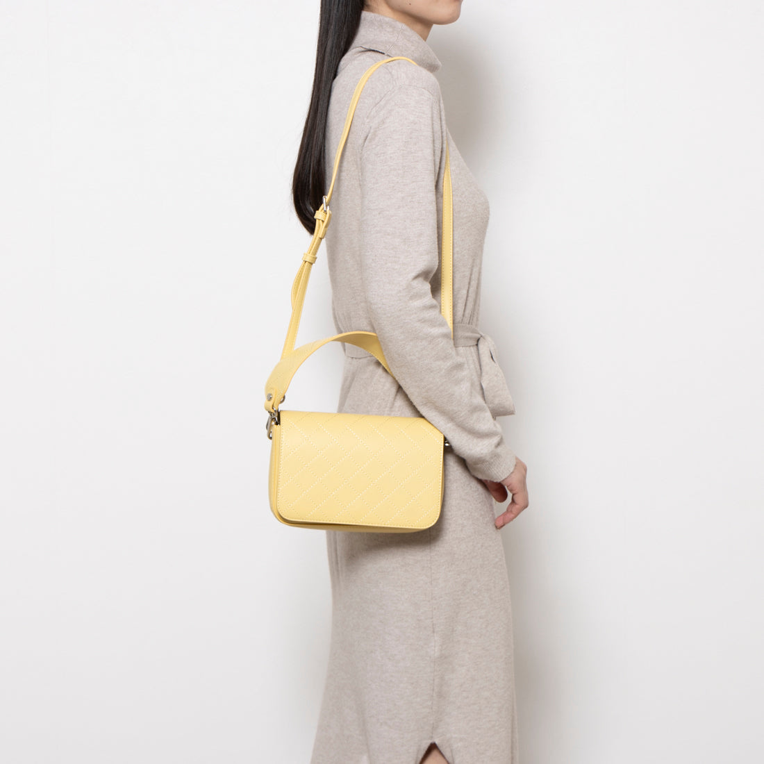 カシュカシュ cache cache キルティングフラップ2WAYショルダーバッグ