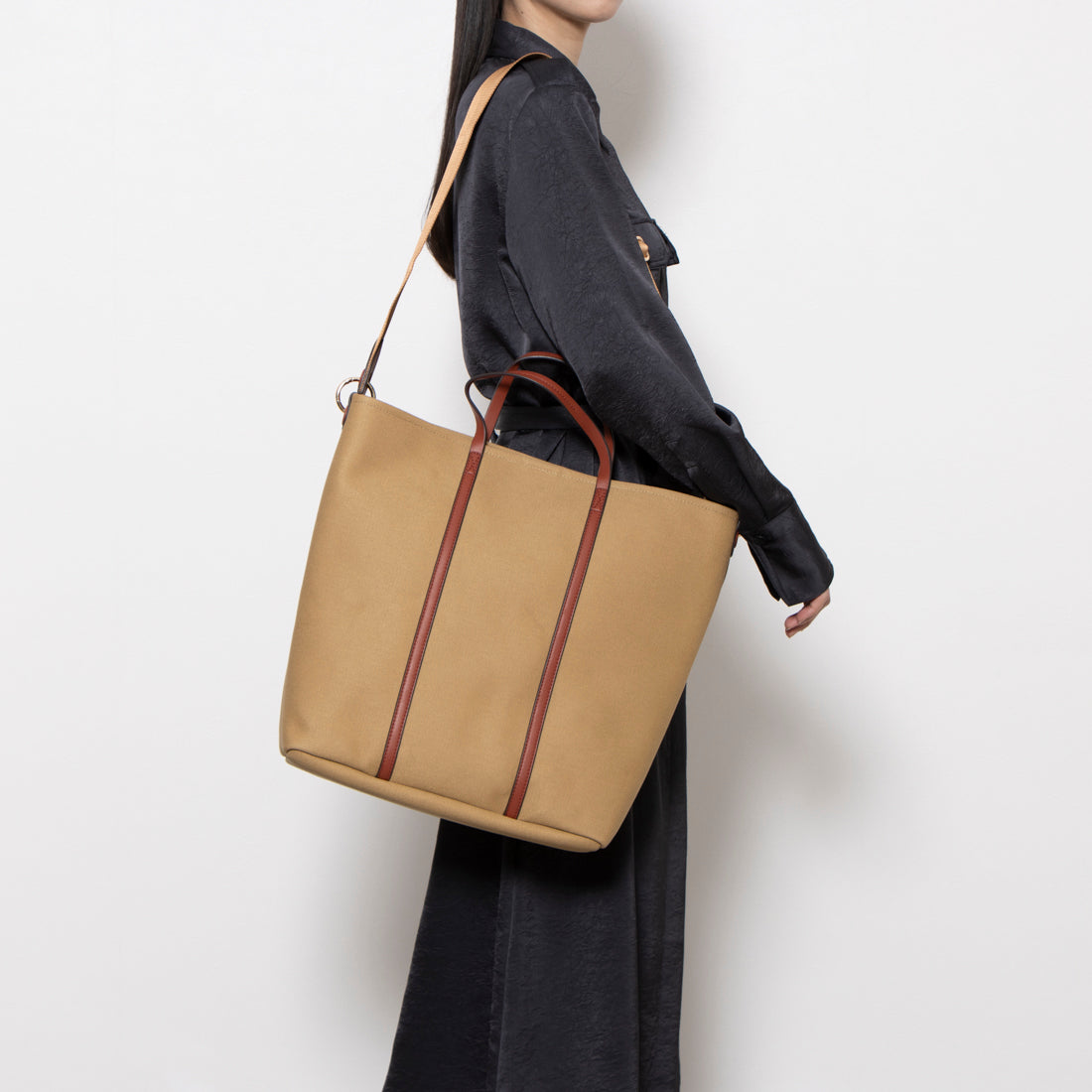 cache cache Twill Canvas Big Tote Bag