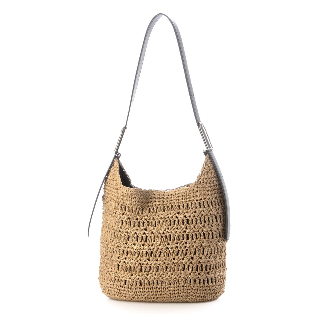 カシュカシュ cache cache フリーハンドル柄編トート （BK） BK
