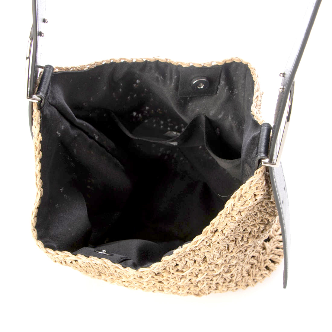 カシュカシュ cache cache フリーハンドル柄編トート （BK） BK