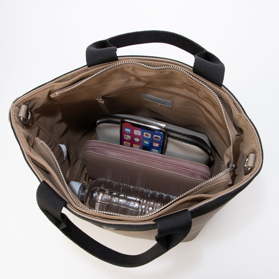 カシュカシュ cache cache シュリンク舟型2wayトート （BK） BK