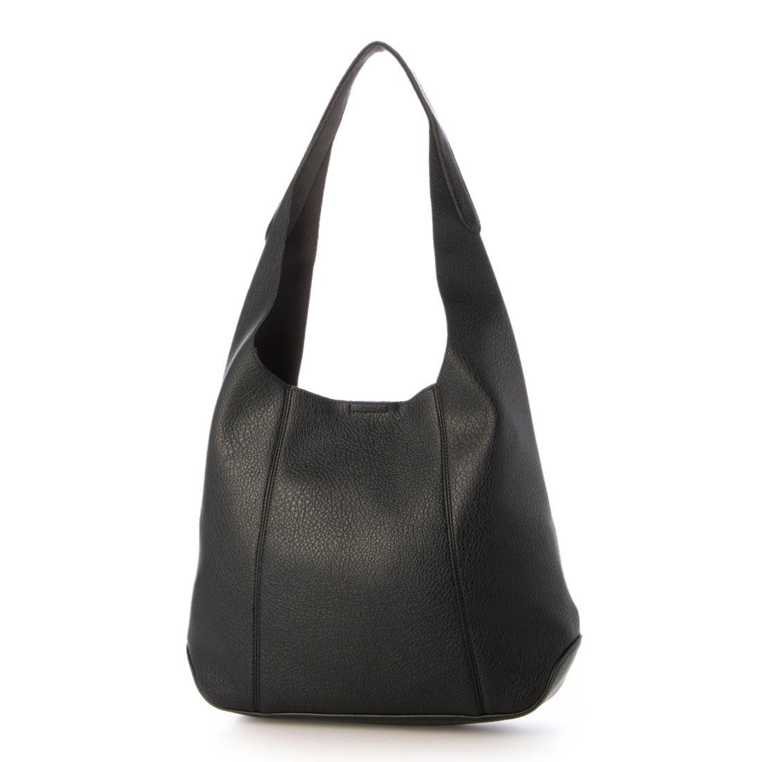 カシュカシュ cache cache セミ合皮ホーボーバッグL （BK） BK