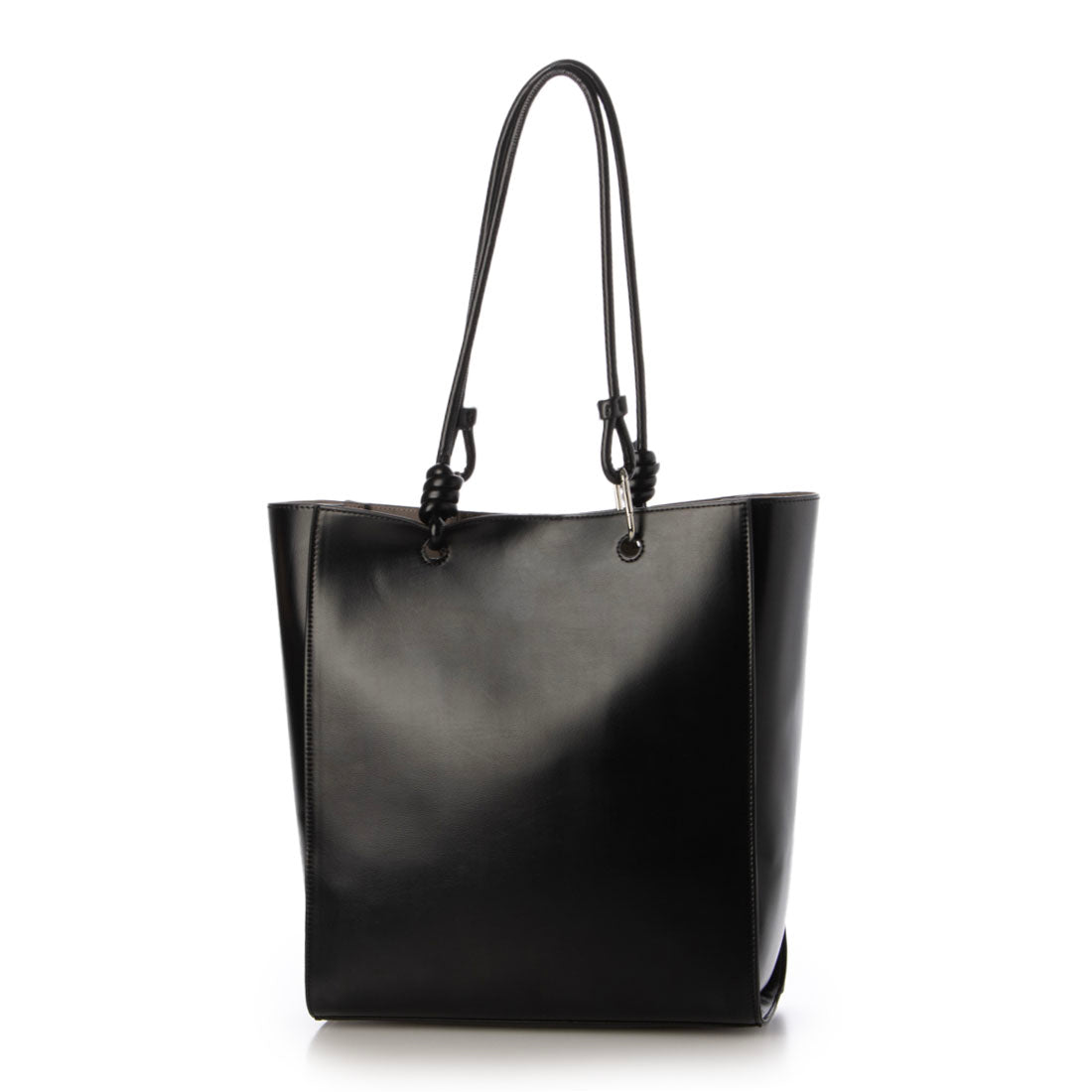 カシュカシュ cache cache アシンメトリーハンドルトートバッグ （BK） BK