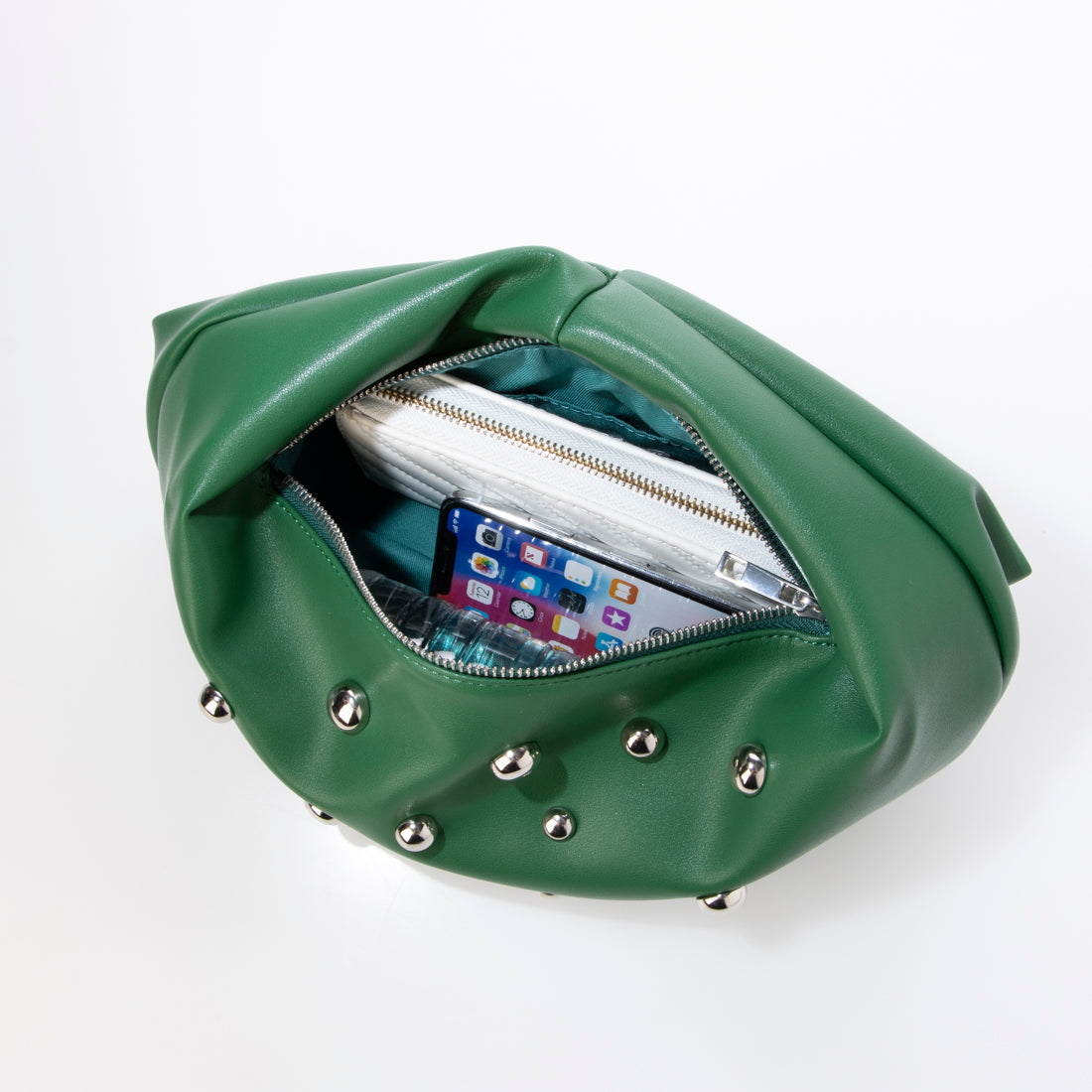 カシュカシュ cache cache スタッズワンハンドルバッグ （GN） GN