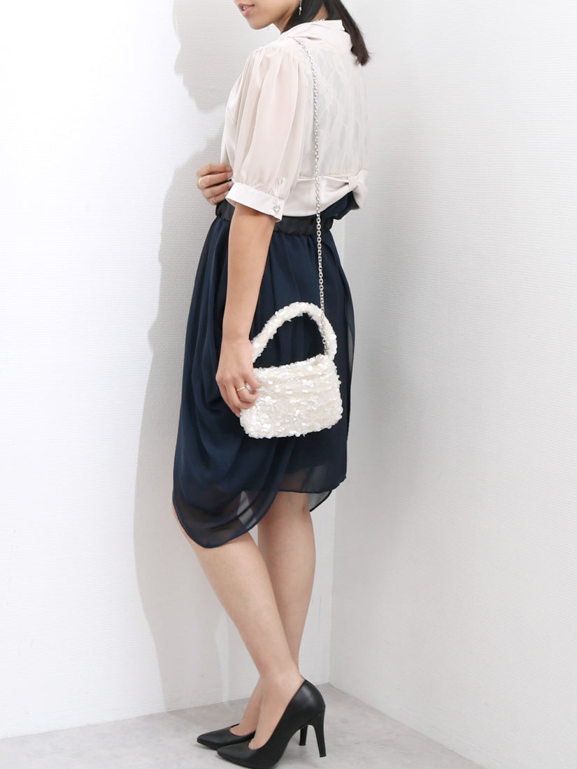 カシュカシュ cache cache スパンコール2wayミニバッグ （WH） WH