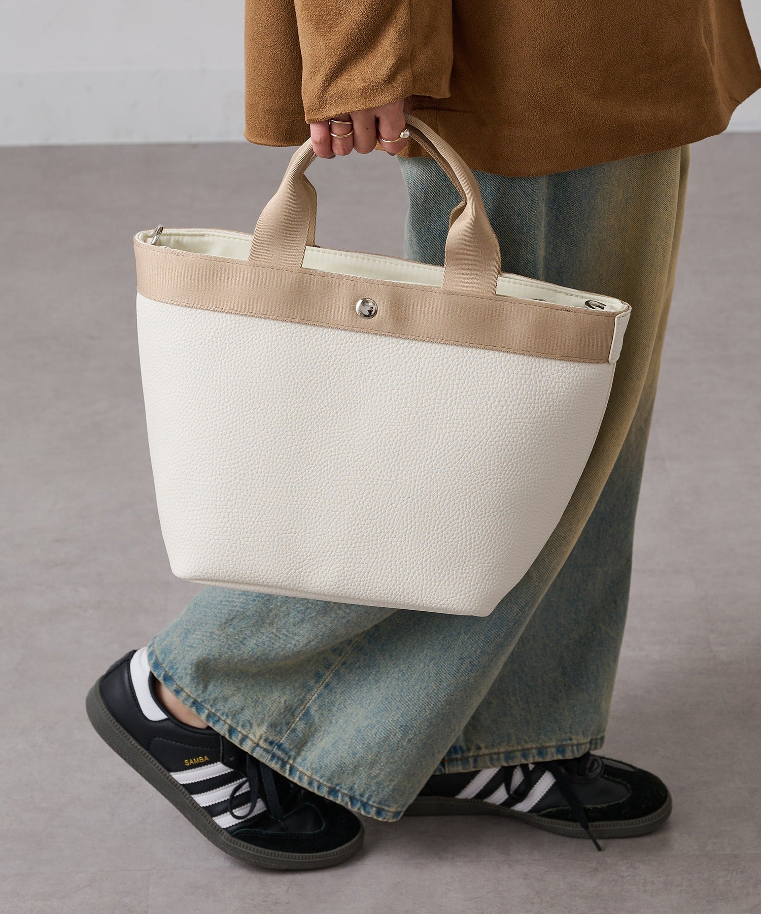 カシュカシュ cache cache シュリンク2wayトート （アイボリー） アイボリー