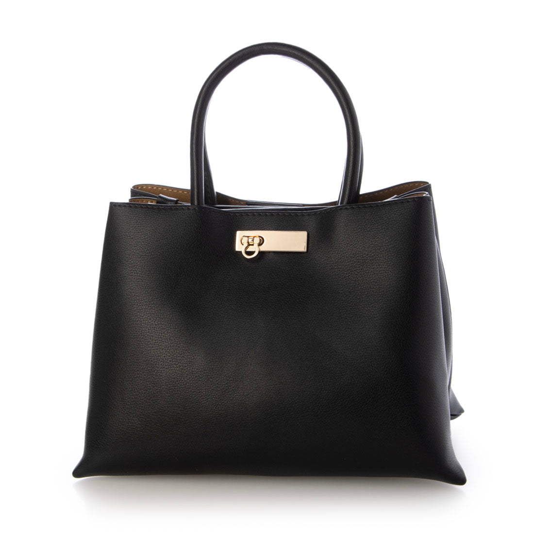 カシュカシュ cache cache 三層2wayトートバッグ （BK） BK
