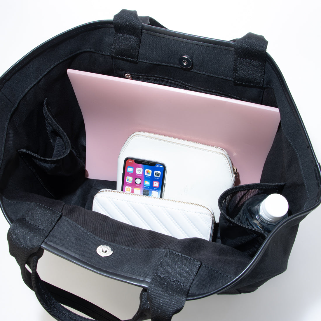 カシュカシュ cache cache 2WAYビッグキャンバストートバッグ （BK） BK