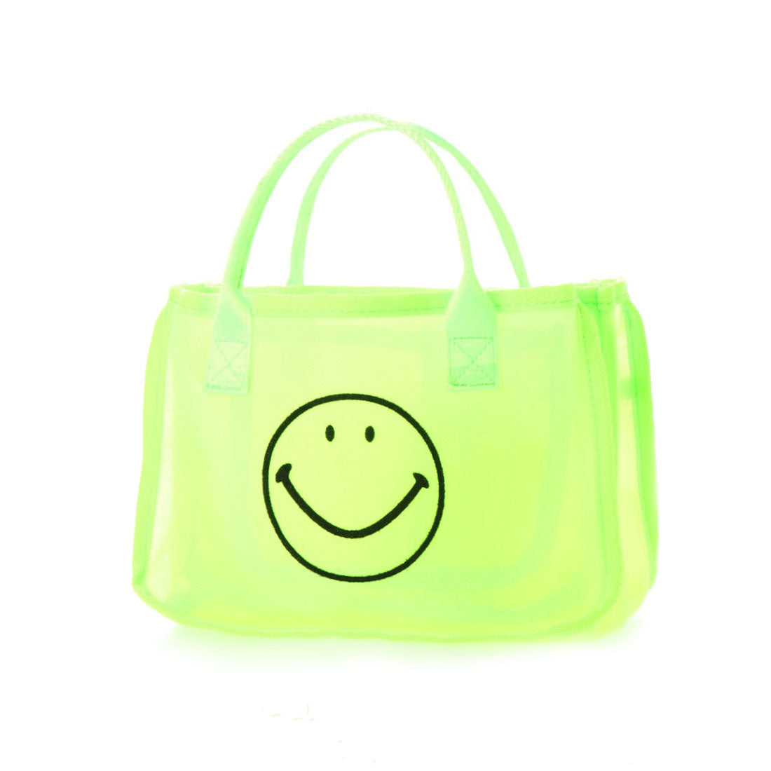 ＜ロングセラー＞【テレビ ドラマ着用アイテム】カシュカシュ cache cache スマイルモチーフメッシュバッグインバッグ （イエロー） YE