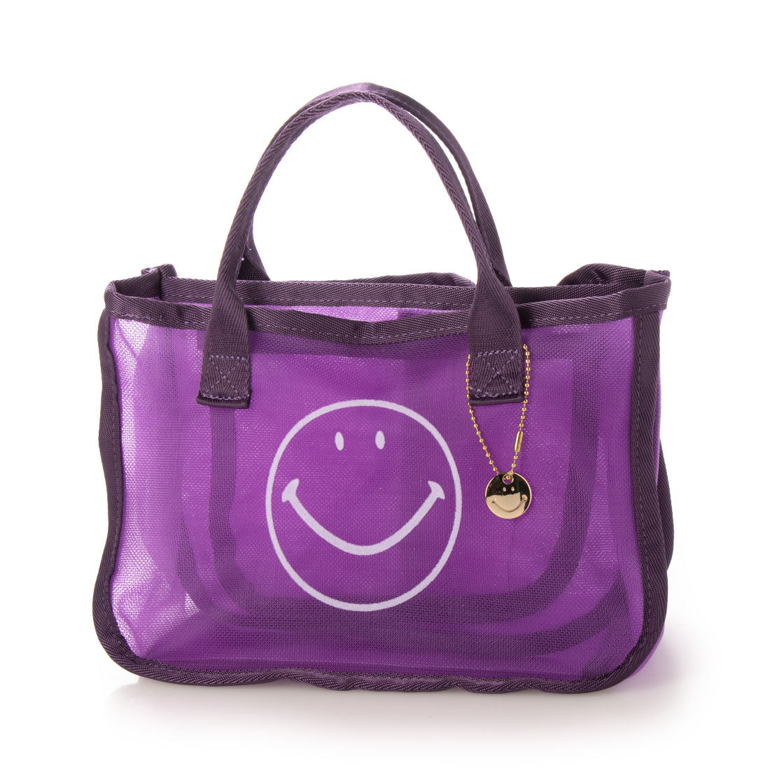 ＜ロングセラー＞カシュカシュ cache cache スマイルモチーフメッシュバッグインバッグ （PU） PU