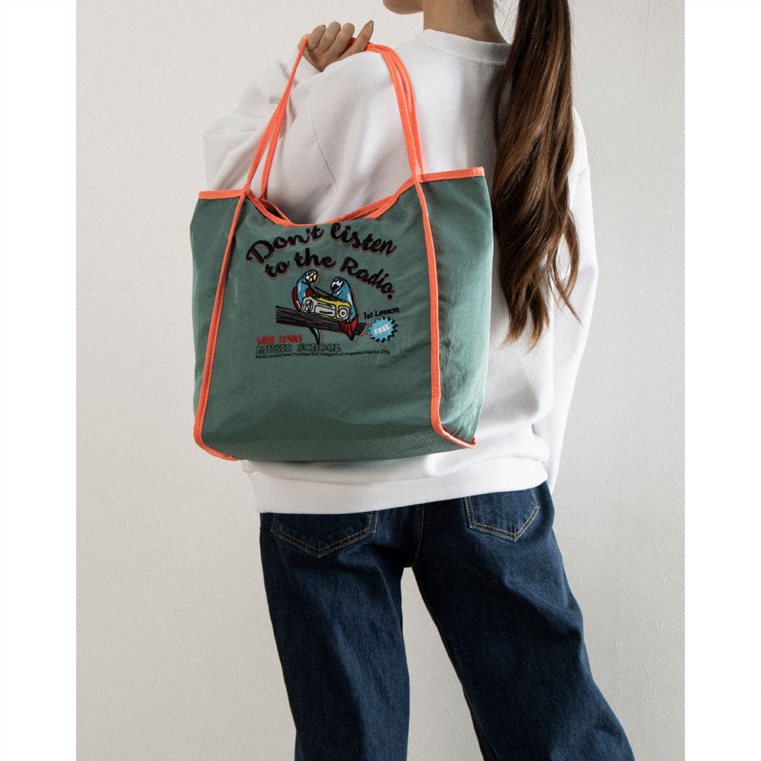 ＜ロングセラー＞カシュカシュ cache cache アソート柄刺繍トートバッグ （GN） GN