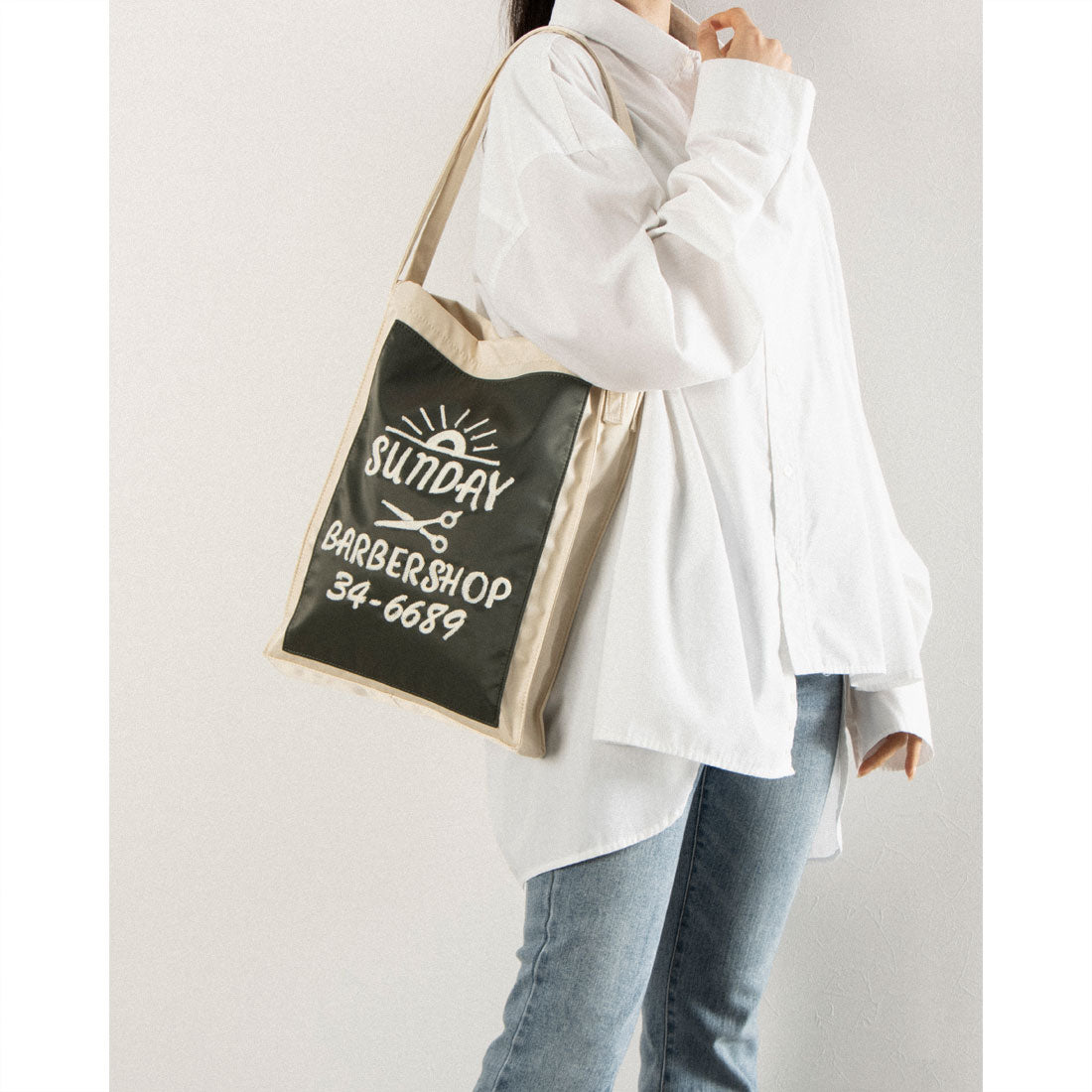 カシュカシュ cache cache チェーンステッチ刺繍トートバッグ