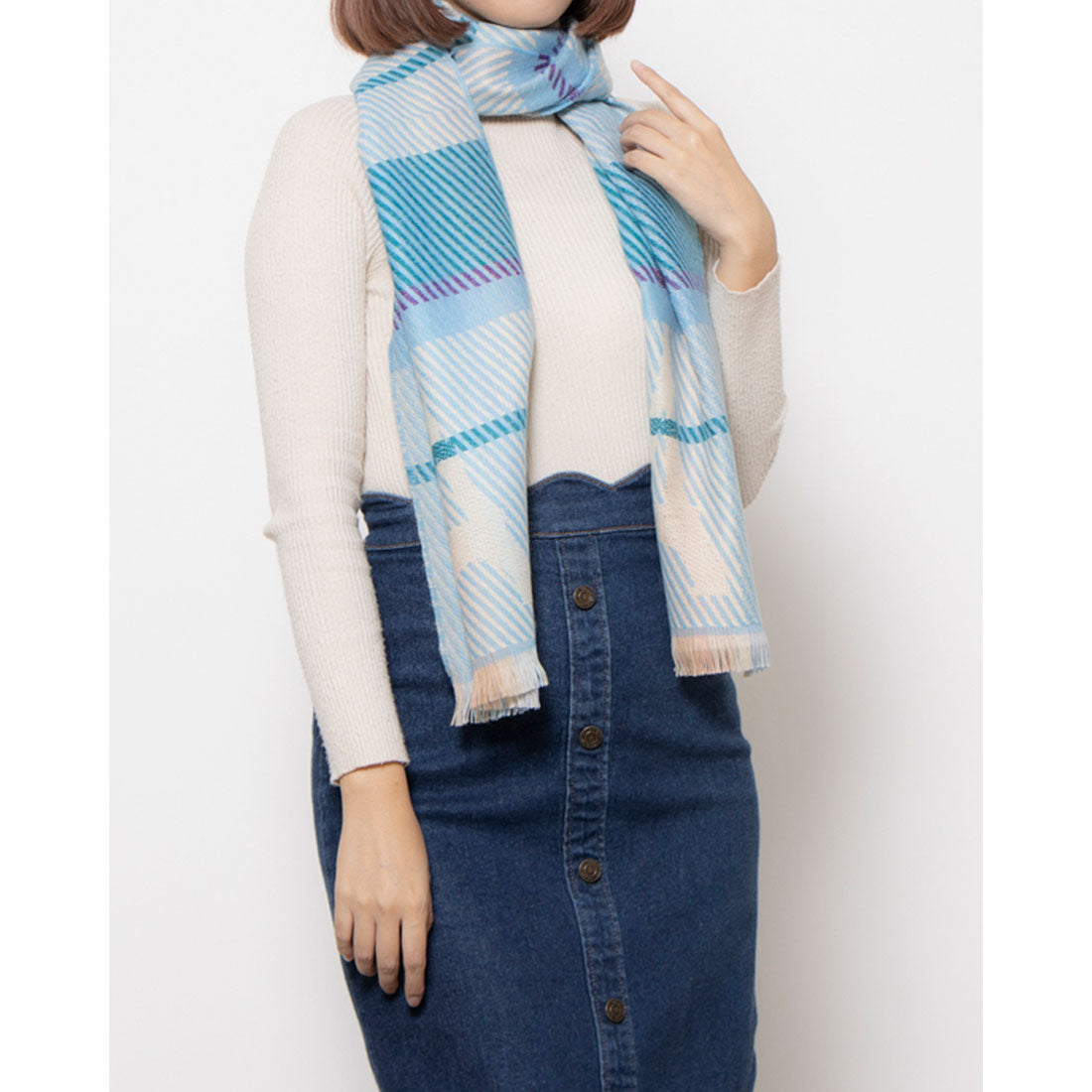 カシュネ cache nez エッフェルチェックマフラー