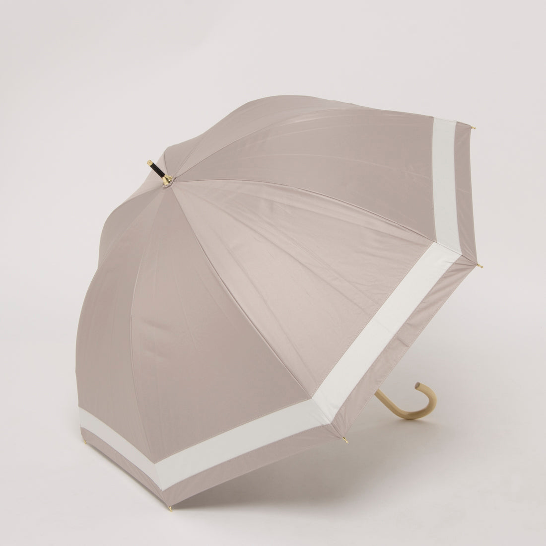カシュネ cache nez 【晴雨兼用】【日傘】UV カット率99％以上 PU切り継ぎボーダーバルーンショートパラソル （DBE） DBE