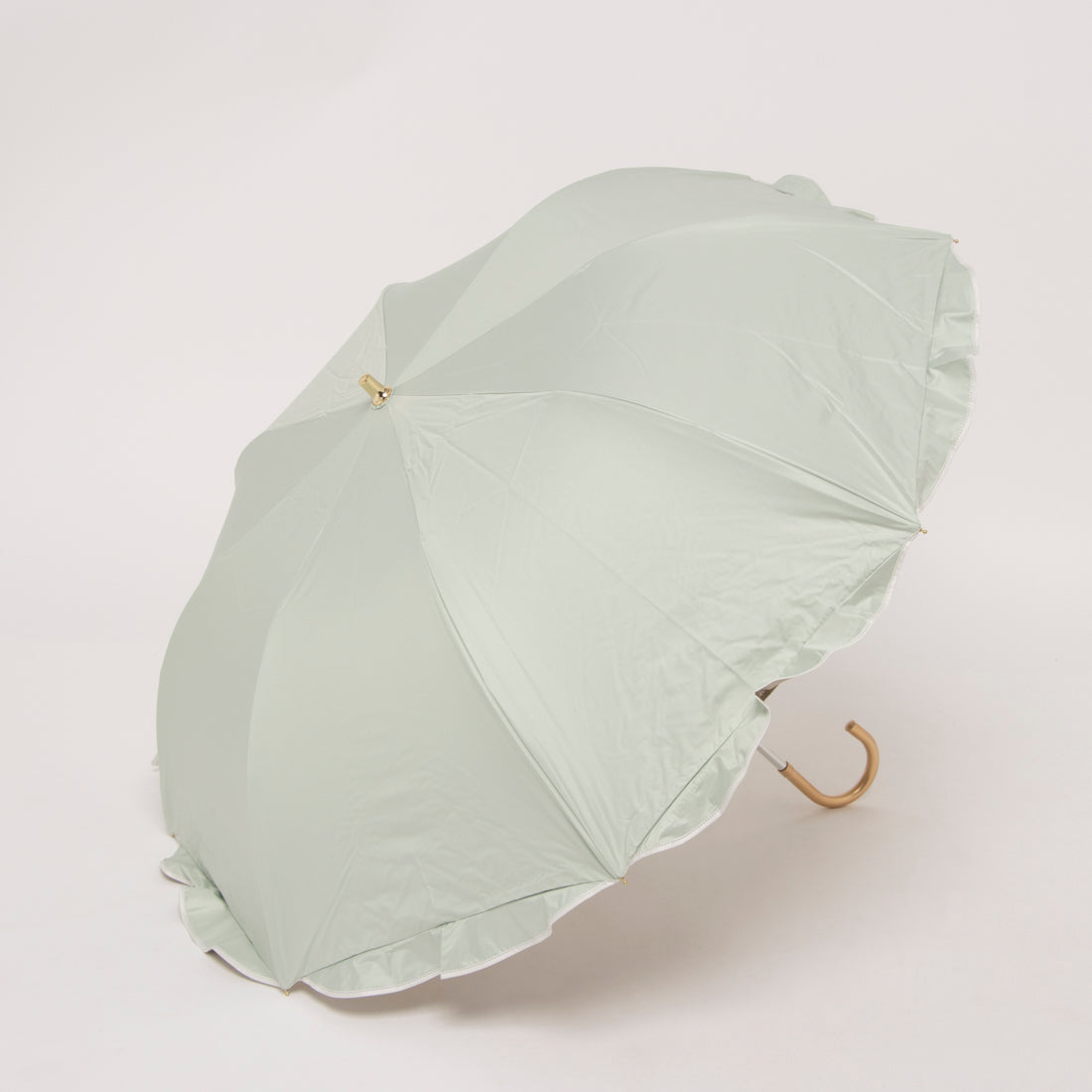 カシュネ cache nez 【晴雨兼用】【日傘】 UV カット率99％以上 PUへプラムトップレス折りたたみ傘 （GN） GN