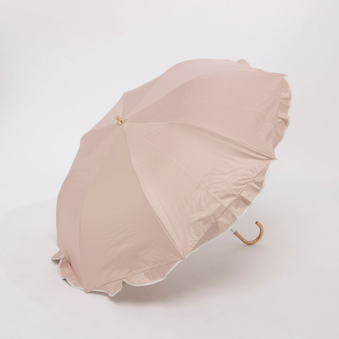 カシュネ cache nez 【晴雨兼用】【日傘】 UV カット率99％以上 PUへプラムトップレス折りたたみ傘 （PI） PI