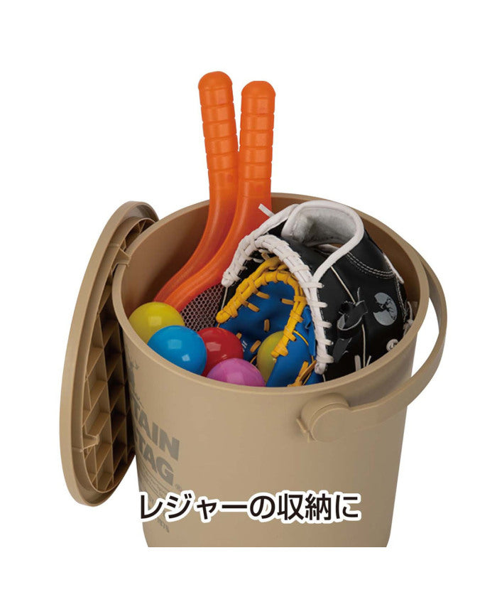 キャプテンスタッグ CAPTAIN STAG CAPTAIN STAG キャプテンスタッグ アウトドア 座れるバケツ15L ベージュ UM1617 （-） -