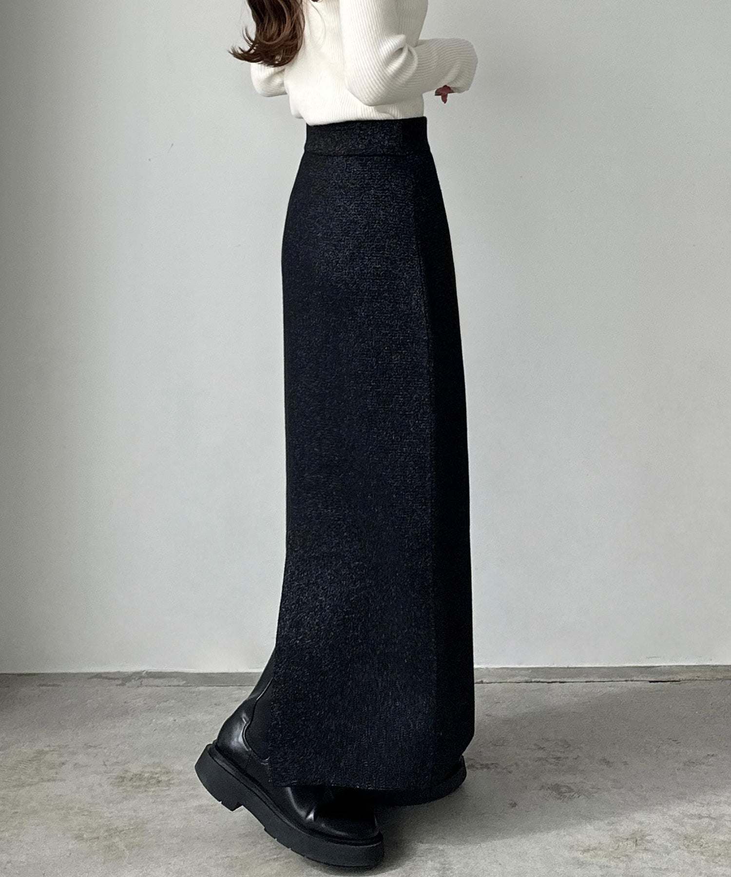 カラウティア callautia callautia ラメニットペンシルスカート