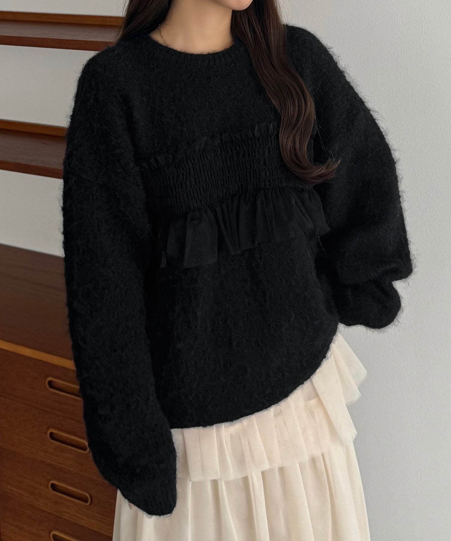 カラウティア callautia callautia チュールシャギーニット