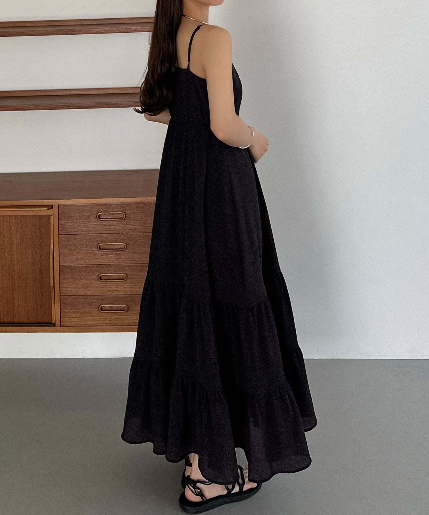 カラウティア callautia callautia 楊柳ティアードキャミワンピース