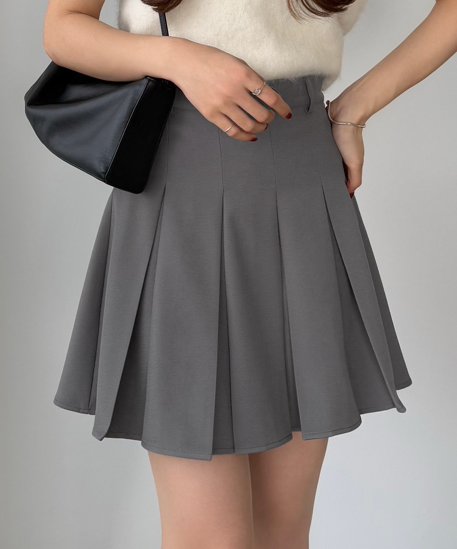 カラウティア callautia callautia インナーパンツ付プリーツミニスカート （グレー） グレー
