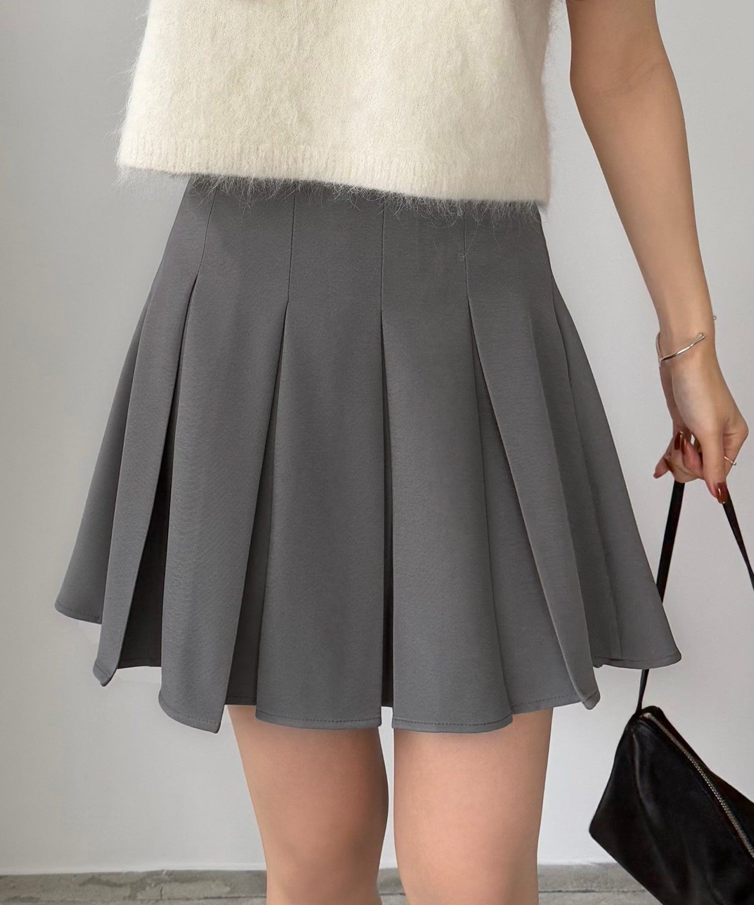 カラウティア callautia callautia インナーパンツ付プリーツミニスカート （グレー） グレー