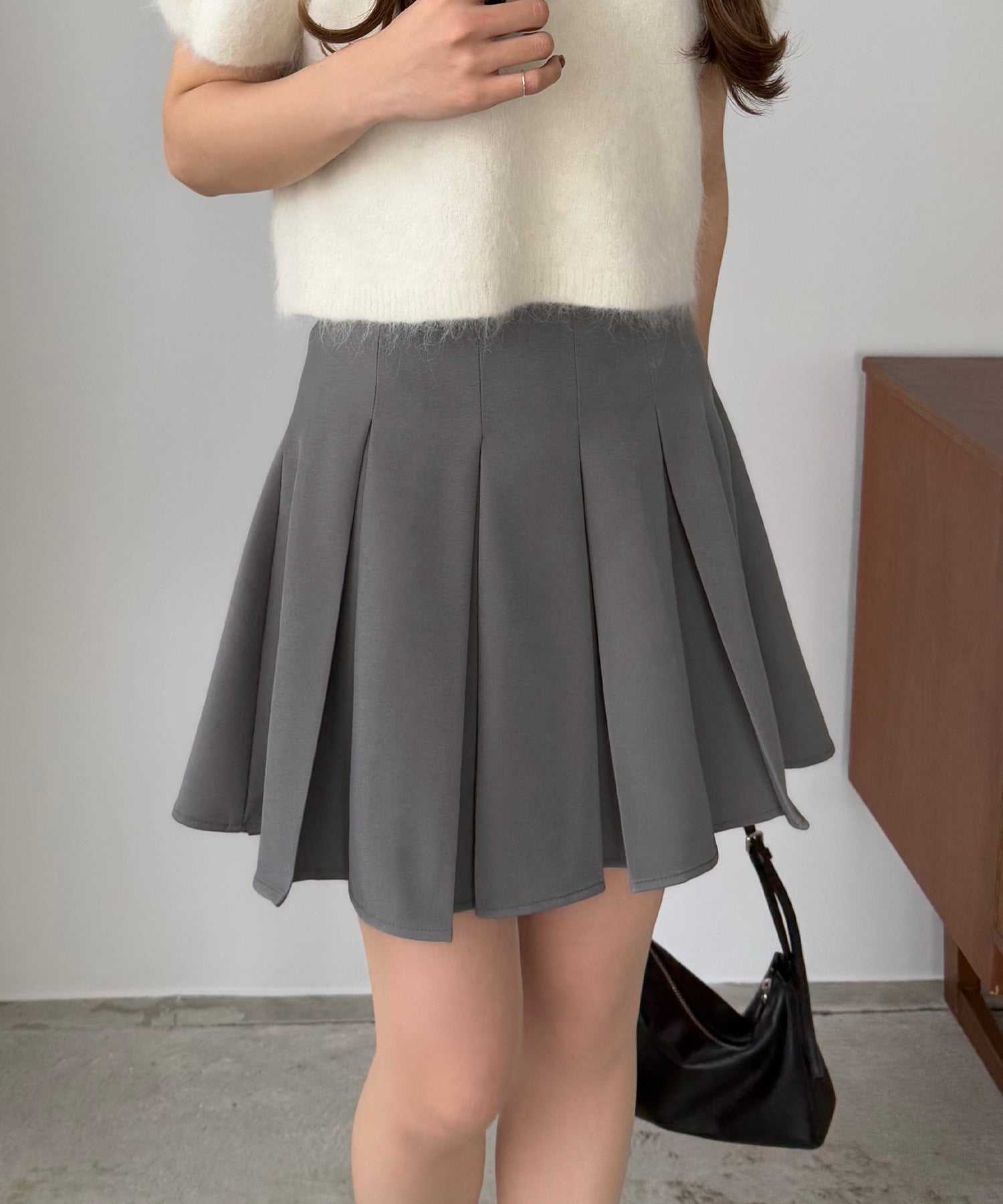 カラウティア callautia callautia インナーパンツ付プリーツミニスカート （グレー） グレー