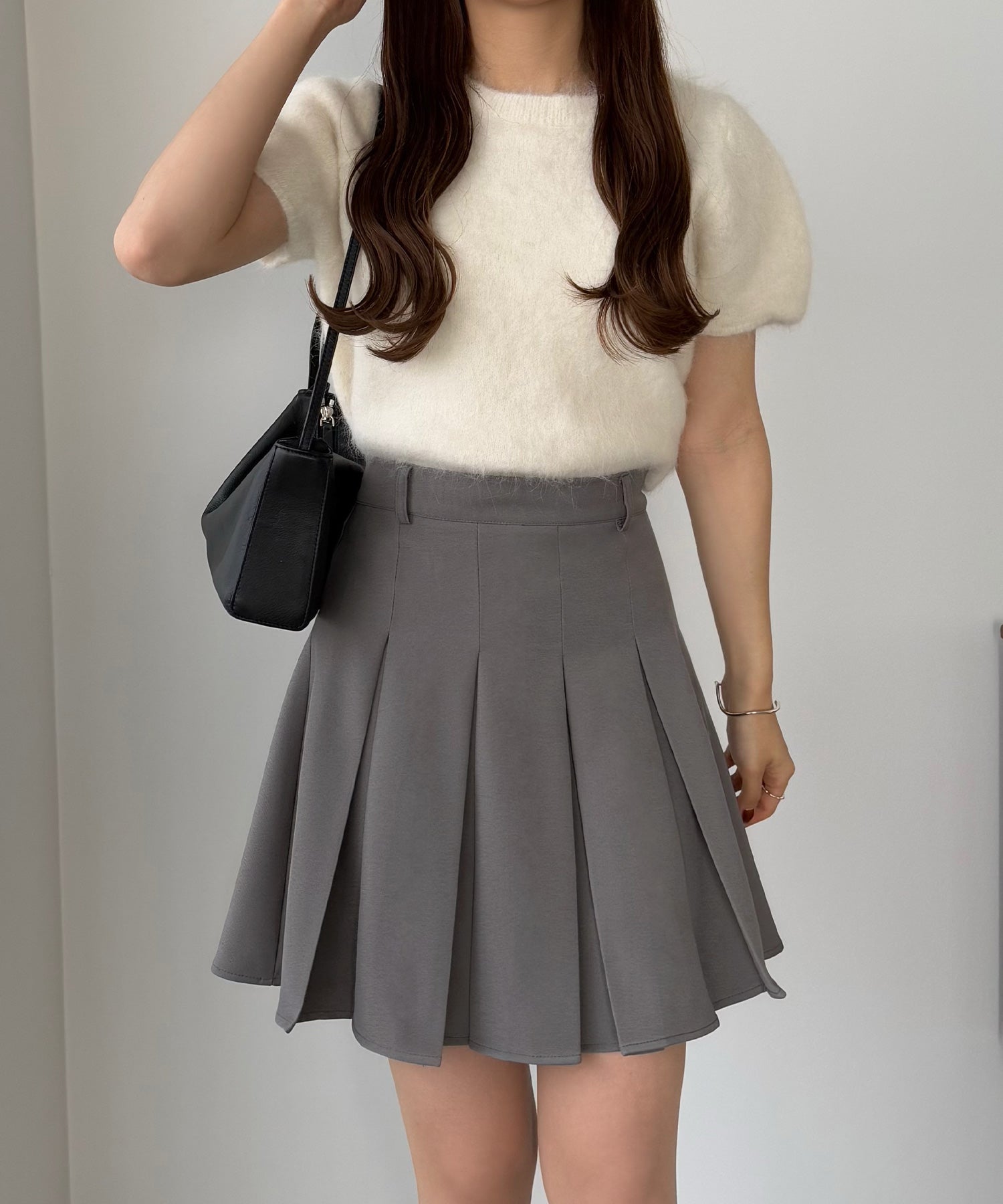 カラウティア callautia callautia インナーパンツ付プリーツミニスカート （グレー） グレー