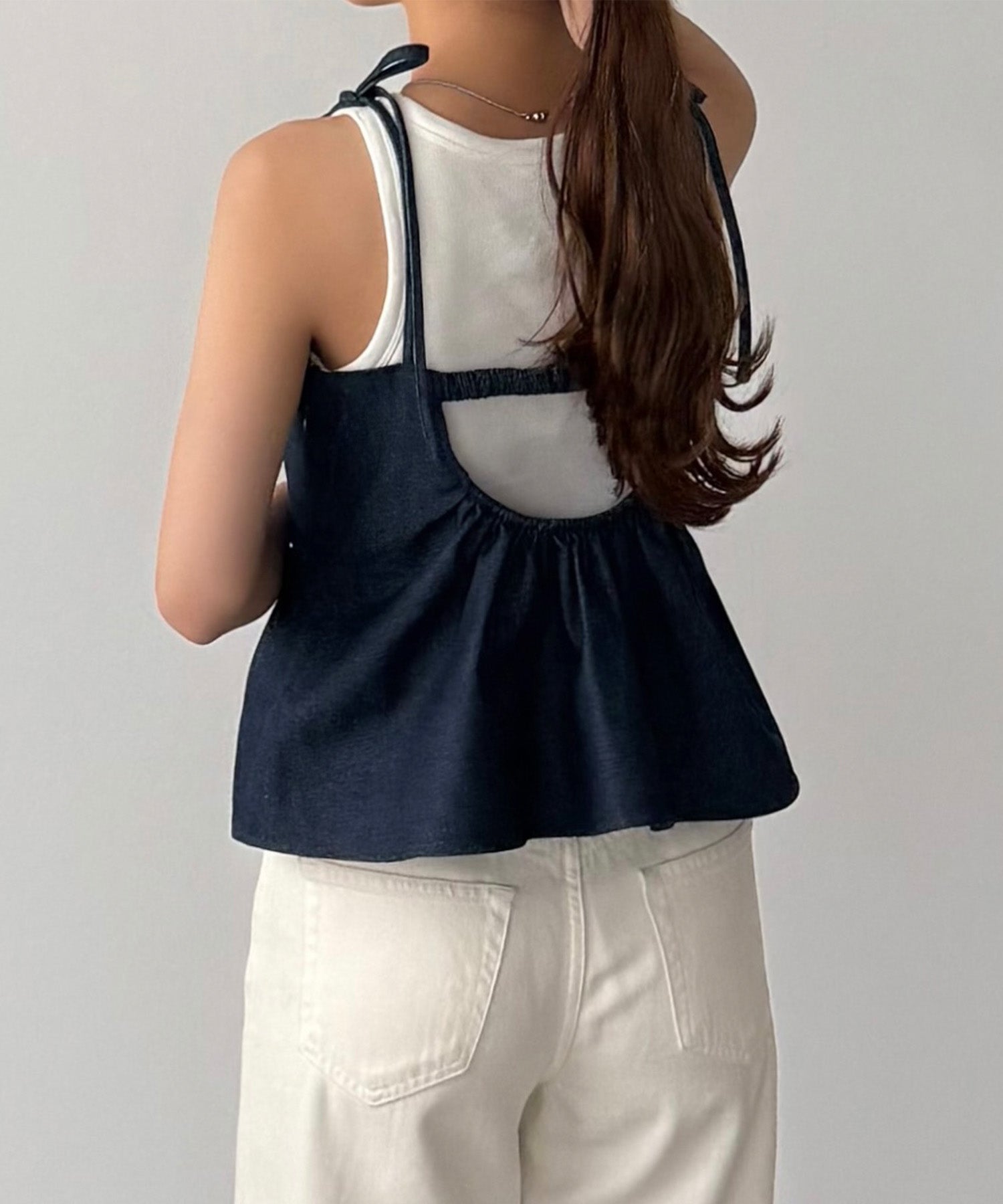 callautia callautia denim cami bustier